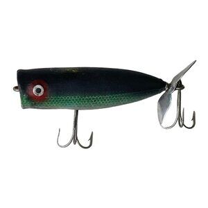 Burke Fishing Lure Pop Top Rubber Soft Body Vintage Topwater u